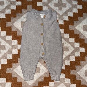 Cozy Gray Knit Kids Bodysuit